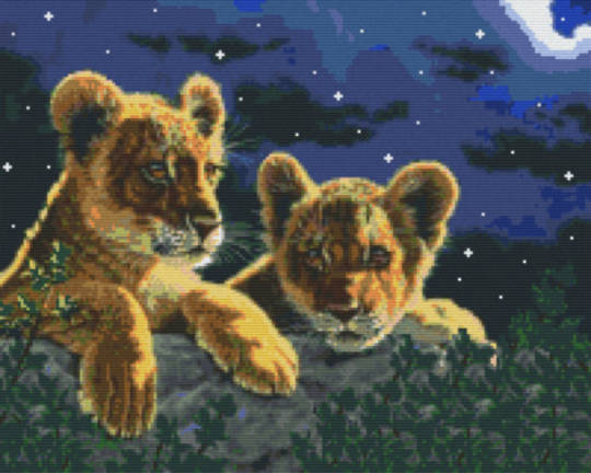 Baby Cubs Sixteen [16] Baseplate PixelHobby Mini-mosaic Art Kit